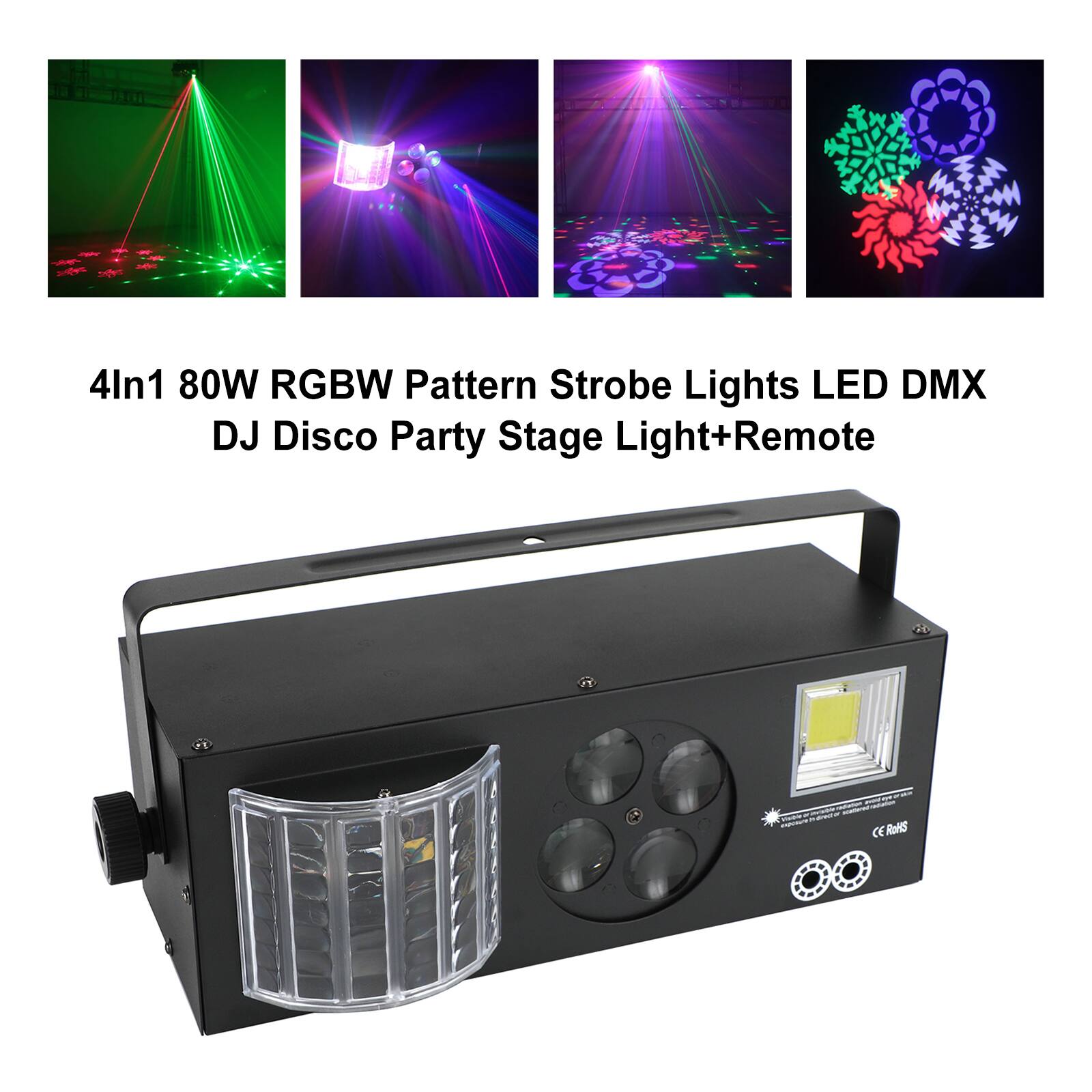 4In1 80W RGBW Pattern Strobe Lights LED DMX DJ Disco Party Stage Light+Remote

Week 2
RoHS
