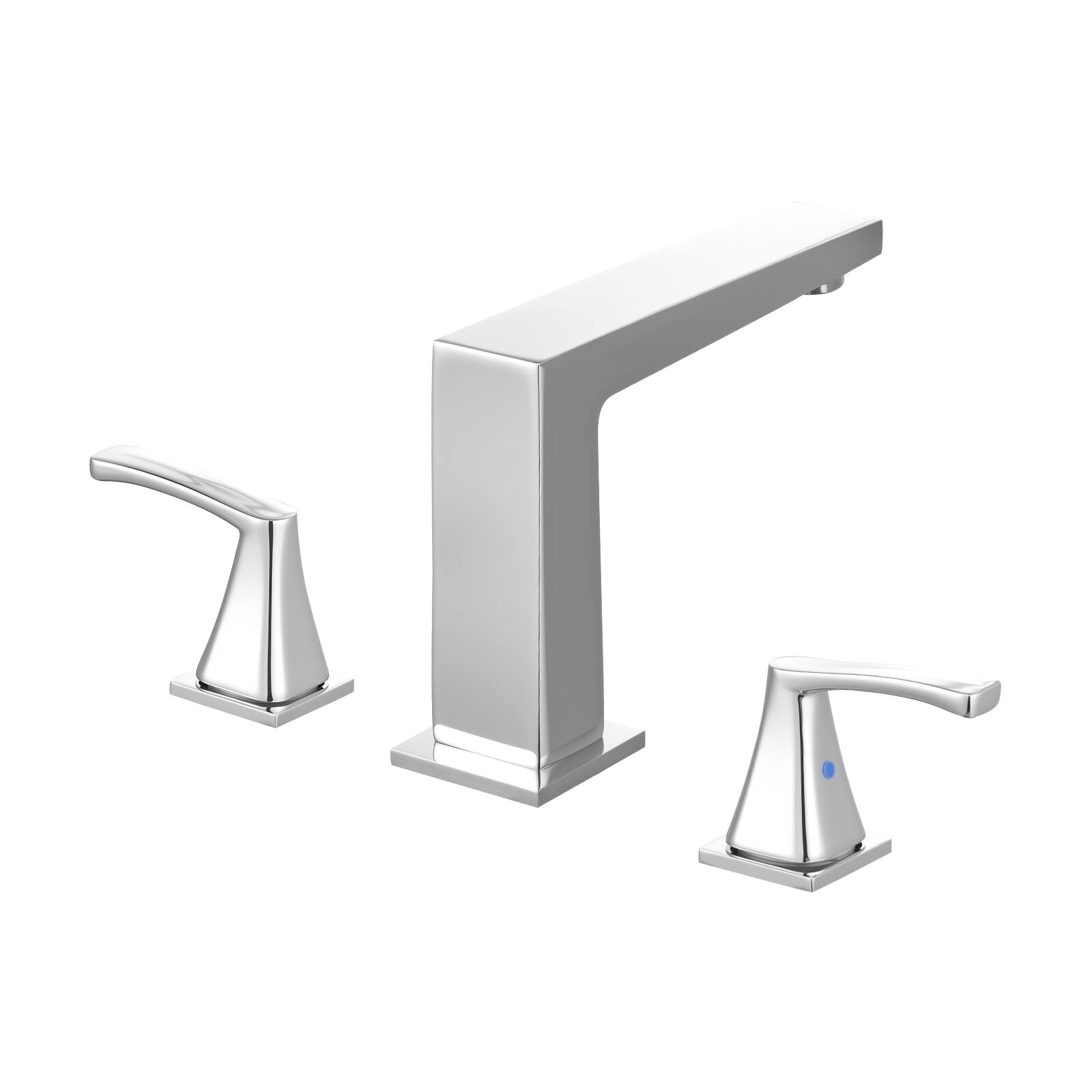 Alt View 5. VEVOR - Roman Tub Faucet, 3 Hole Waterfall Bathtub Faucet, Bath Tubs Faucets Set with 2 Handles, Roman Tub Faucets Deck Mount - Silver.