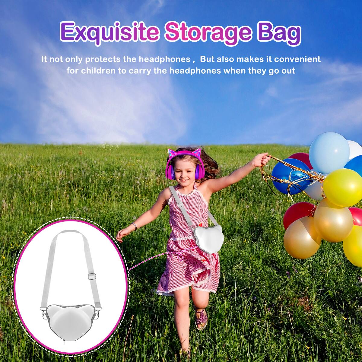 Exquisite Storage Bag

It not only protects the headphones, but also makes it convenient for children to carry the headphones when they go out