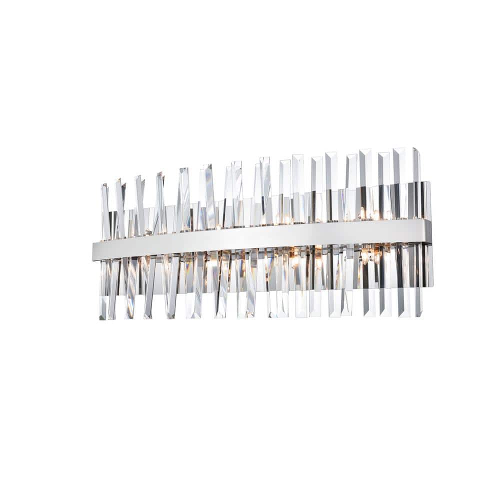 Elegant Lighting - Serephina 30 inch crystal bath sconce in - Chrome price history on PriceWatchPro