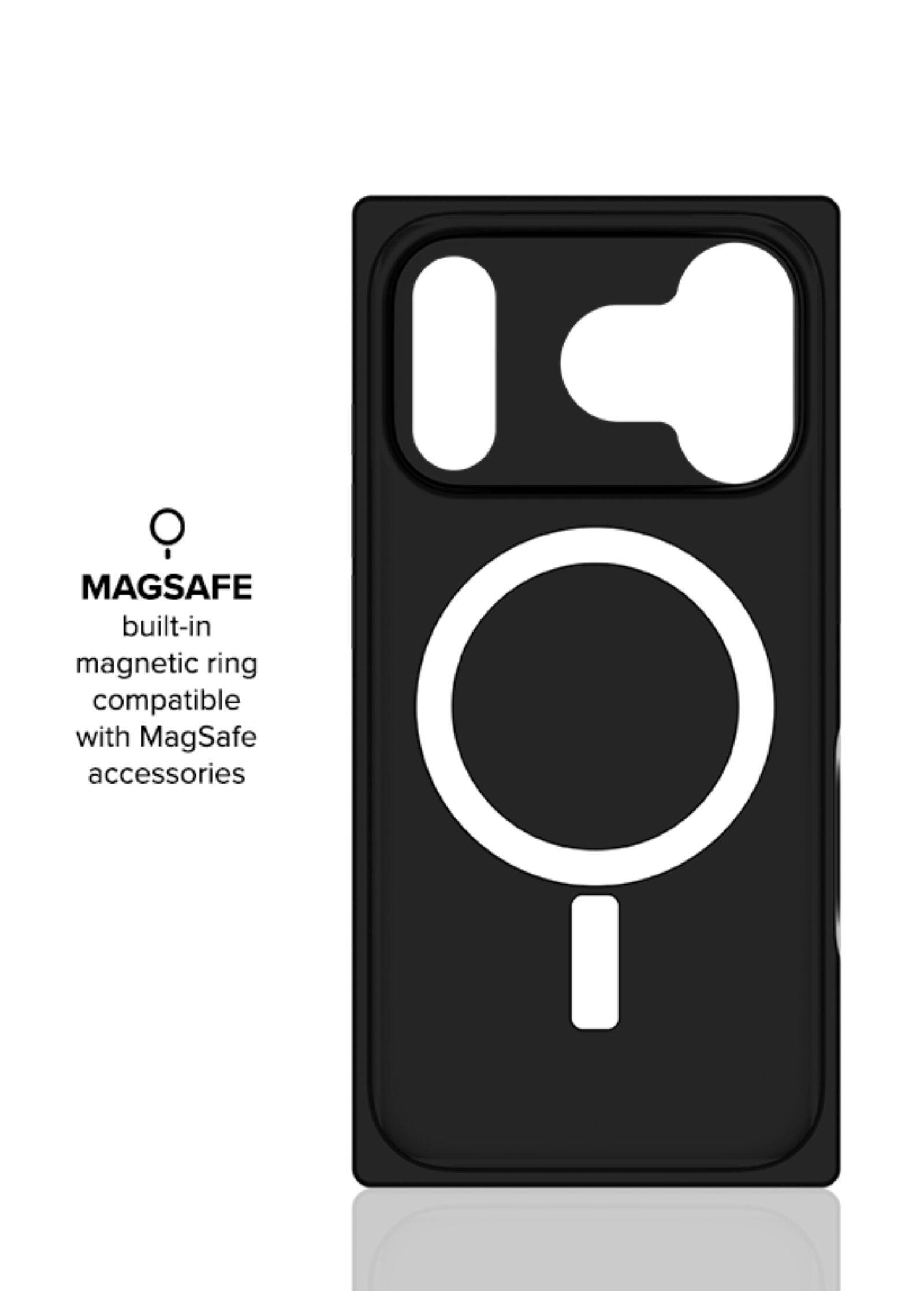 MAGSAFE  
built-in magnetic ring compatible with MagSafe accessories