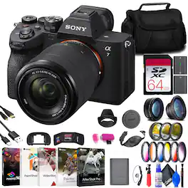 Sony - a7 IV Mirrorless Camera with 28-70mm Lens + 64GB Card + Filter Kit + More
