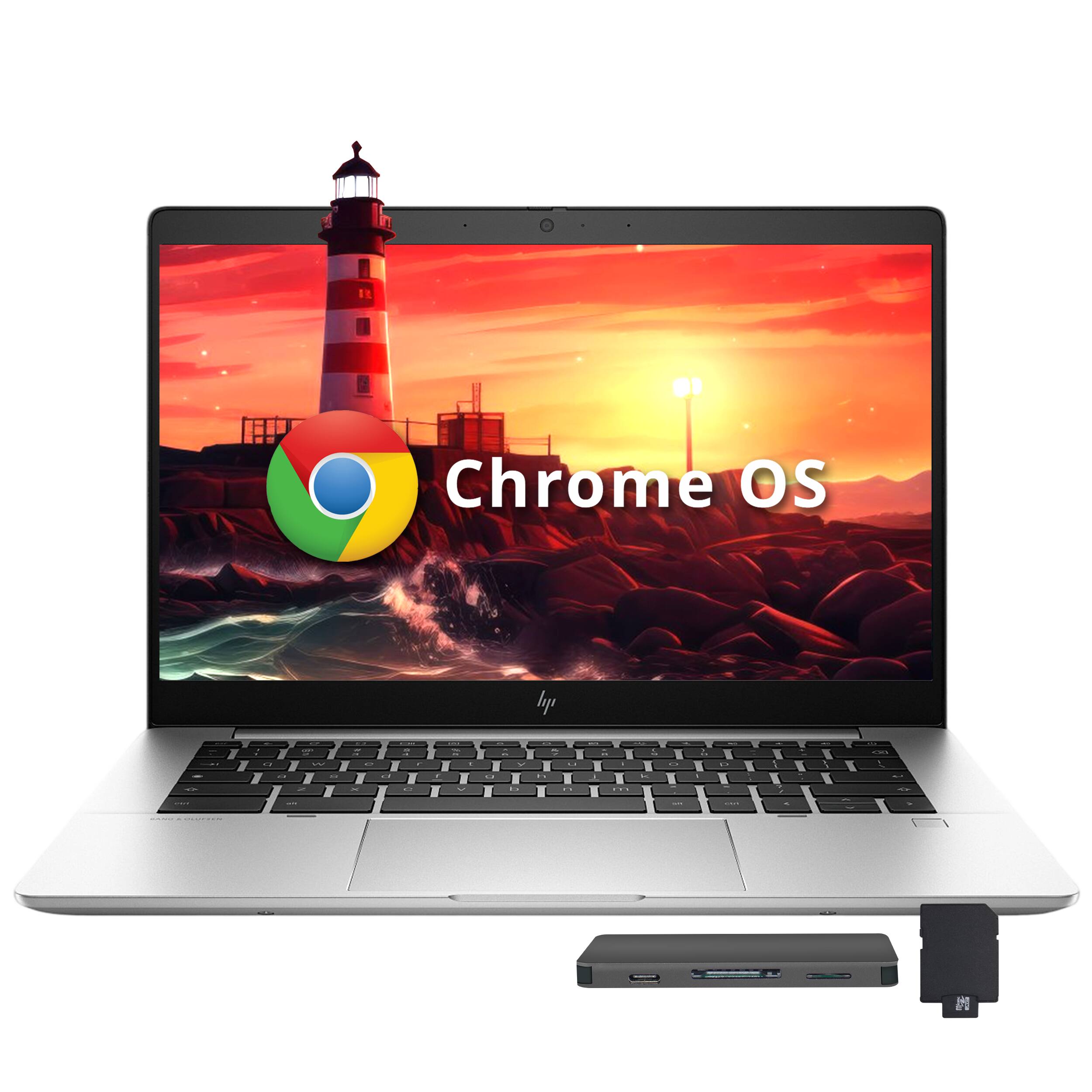 HP - Elite C640 G3 Chromebook 14" Laptop,Intel i5-1245U,8GB LPDDR4X,256GB SSD+160GB Docking Station,Chrome OS - Silver