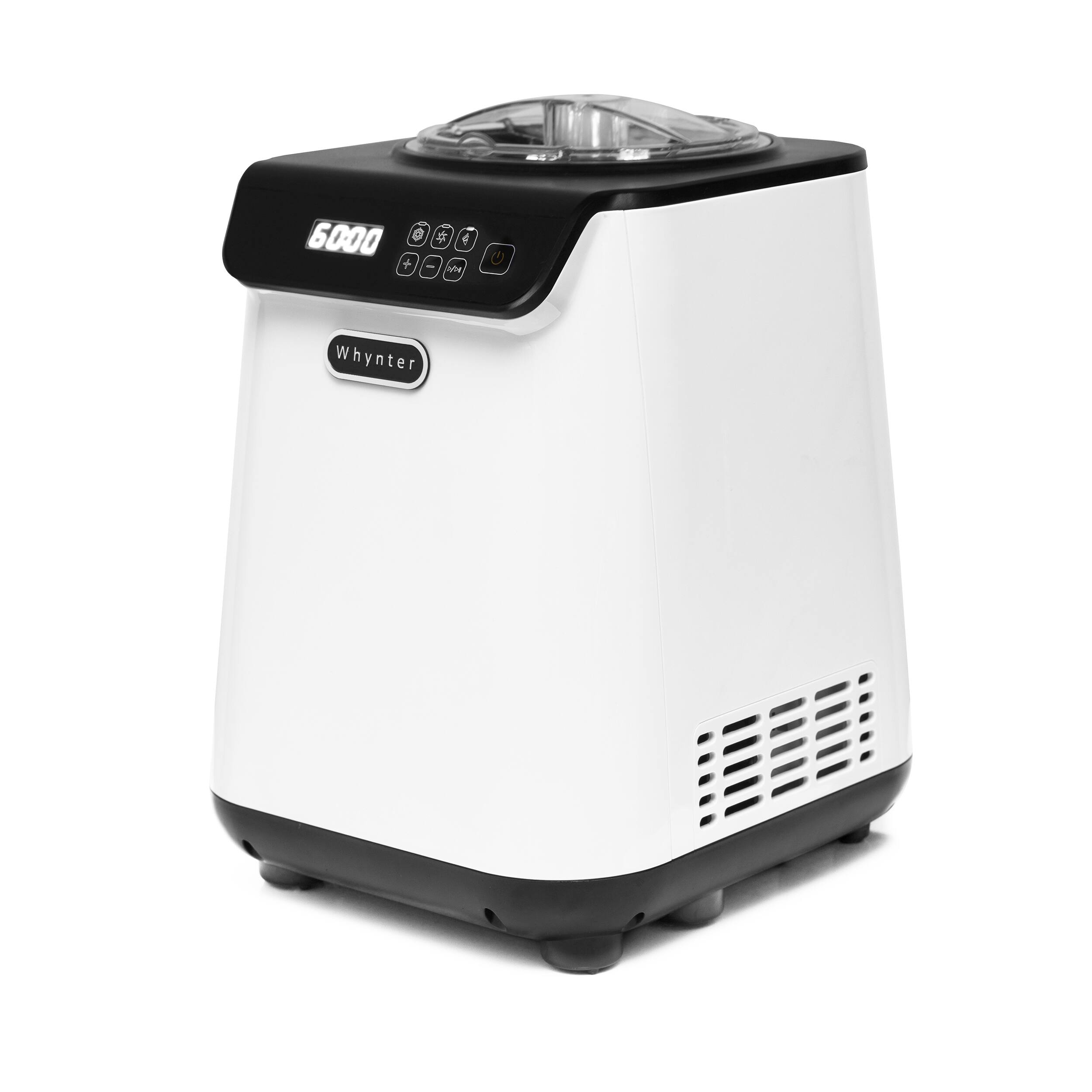 Alt View 11. Whynter - Whynter 1.28 Quart Compact Upright Automatic Ice Cream Maker with Stainless Steel Bowl Limited Black and White Edition - White.