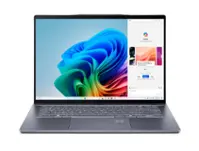 Acer - Swift 14 AI - Copilot+ PC - 14.5" 2.5K 120Hz Touch-Screen – Snapdragon X Elite – 16GB Memory – 1TB SSD - Steel Gray - Front_Zoom