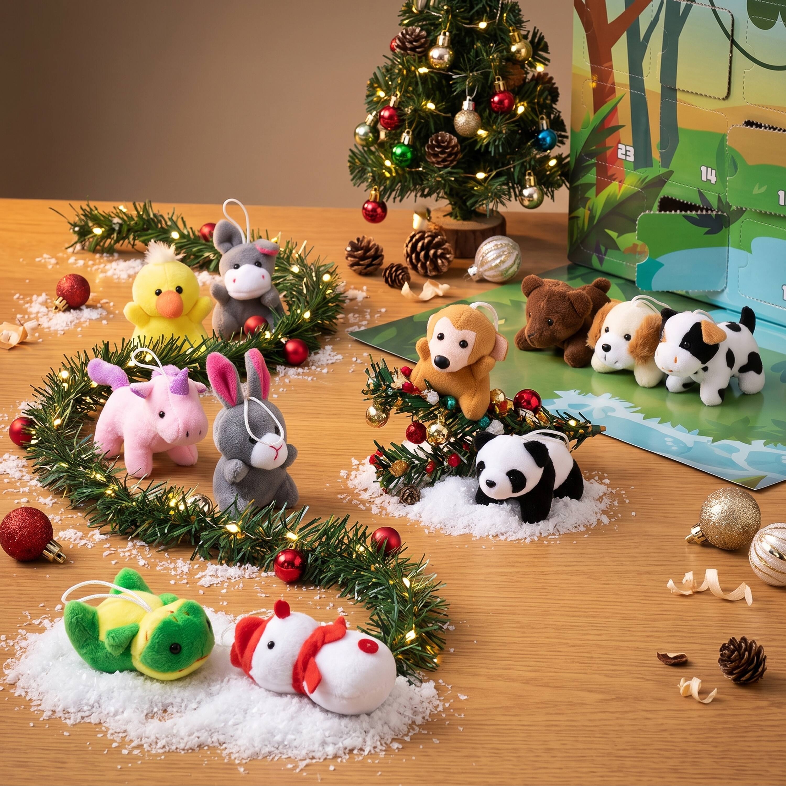 Alt View 2. Joyfy - 2026 Christmas Advent Calendar - 24 Days Mini Plush Stuffed Animal Set for Kids Gift-Animals - Multicoloe.