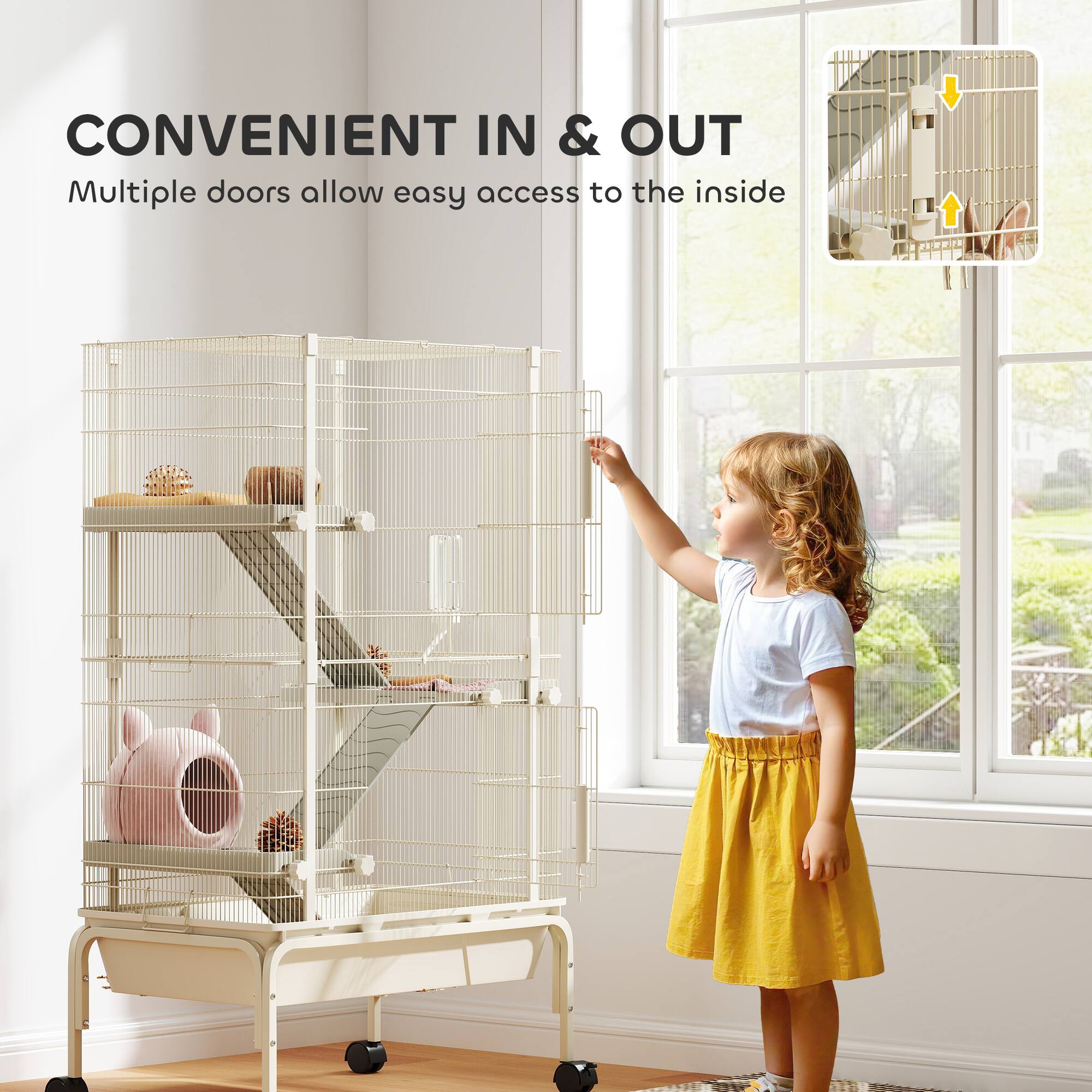 CONVENIENT IN & OUT  
Multiple doors allow easy access to the inside