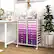 Alt View 4. Costway - Costway 20 Drawers Rolling Storage Cart Art Craft Organizer on Wheels Multipurpose - Purple.