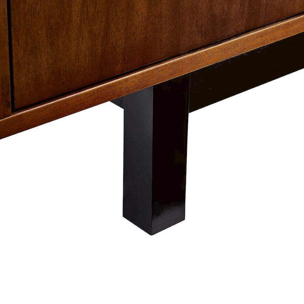 Alt View 4. SEI Furniture - Welling Three-Door Media Console with Storage - White.