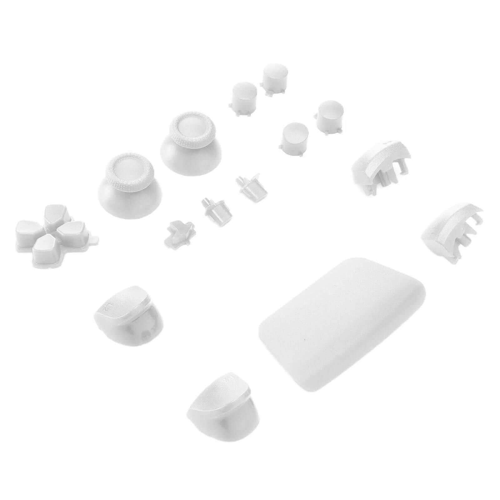 Alt View 2. MobileSentrix - Controller Button Set Replacement Compatible For PlayStation 5 PS5 (16 Pieces) - White - White.