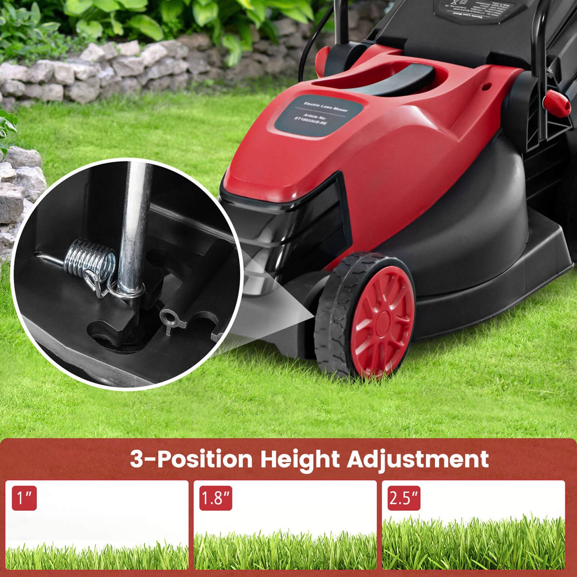 - L - AS - BA "1" 1 3-Position Height Adjustment 1.8" 2.5"