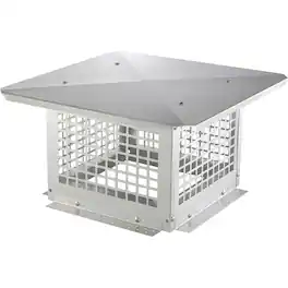VEVOR - Chimney Cap, 12 x 12 inch, 304 Stainless Steel Fireplace Chimney Cover, Not Easily Toppled & Practical Accessories - Silver