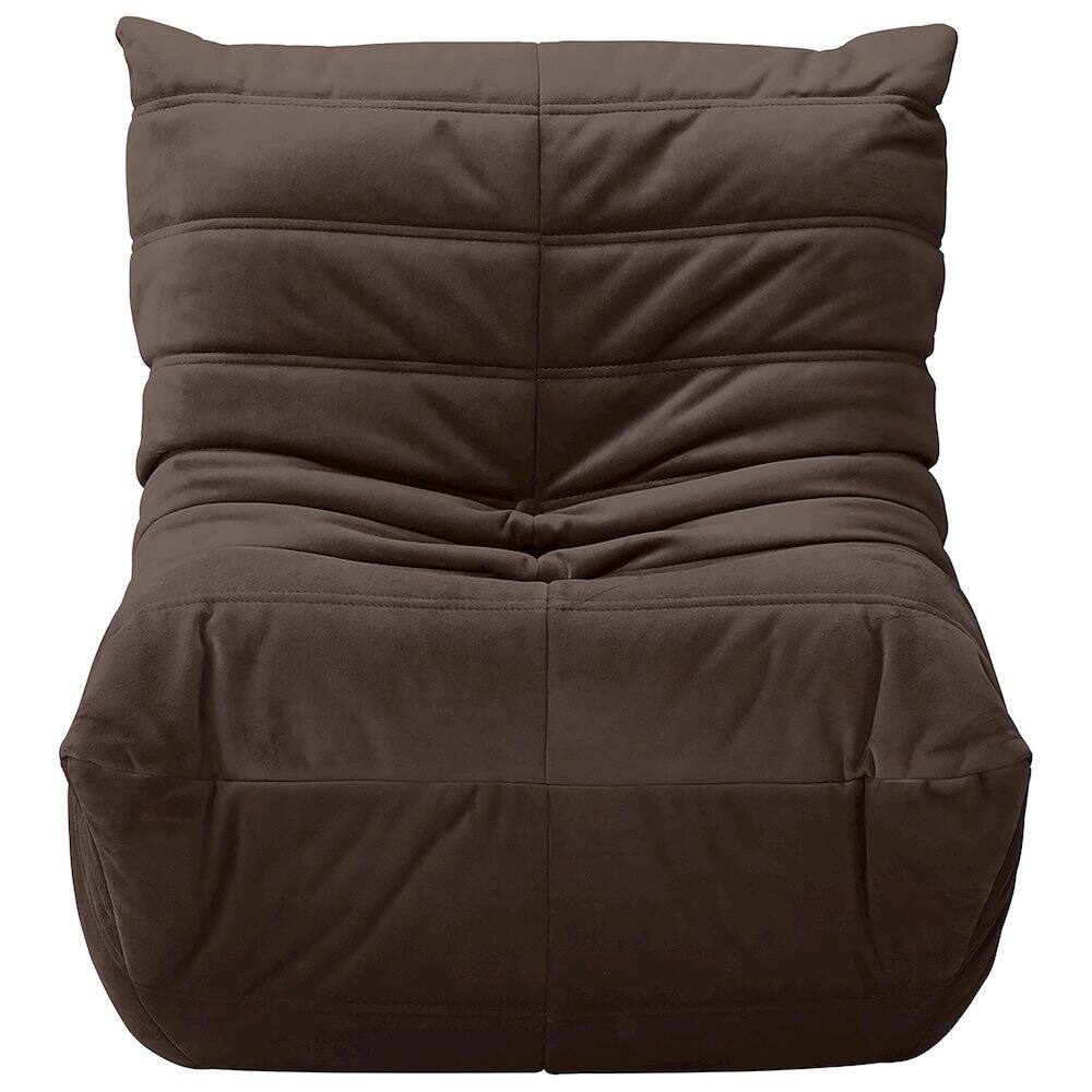 Alt View 1. Meridian Furniture - Relax Brown Velvet Upholstered Chair - Brown.