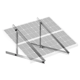 VEVOR - 50-Inch Solar Panel Mounting Brackets, 0 to 90° Adjustable Tilt Mount Brackets Support 100-550W Solar Panels - Silver-white