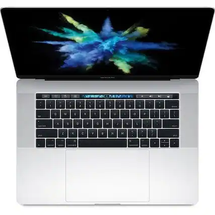 Front. Apple - Apple MacBook Pro 15-Inch "Core i7" 2.8 Touch/Mid-2017 SILVER 16GB - 256GB SSD - Silver.