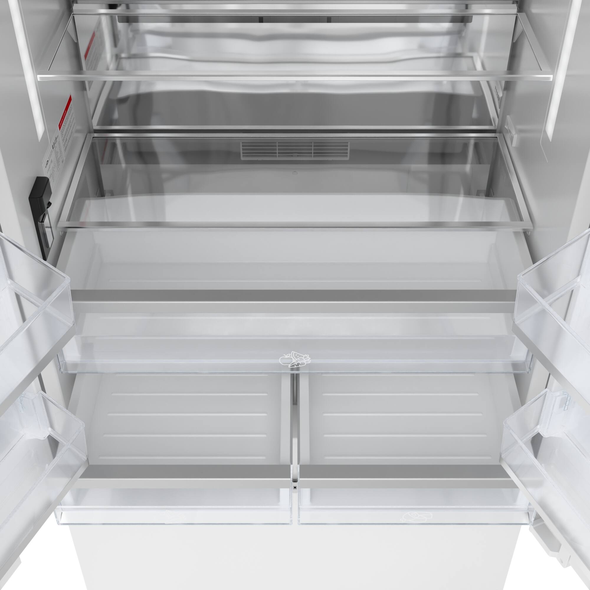 Alt View 8. Koolmore - 36 In. Panel Ready French Door Refrigerator With Ice maker, water dispenser, Frost Free . 19.6 total cubic feet - White.