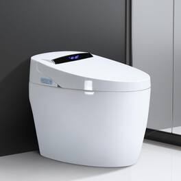 Vipbear - Smart Toilet with Heated Seat and Night Light, Tankless Toilets, with Auto Flush, Auto Open Close Lid/Seat,Slow Close - White