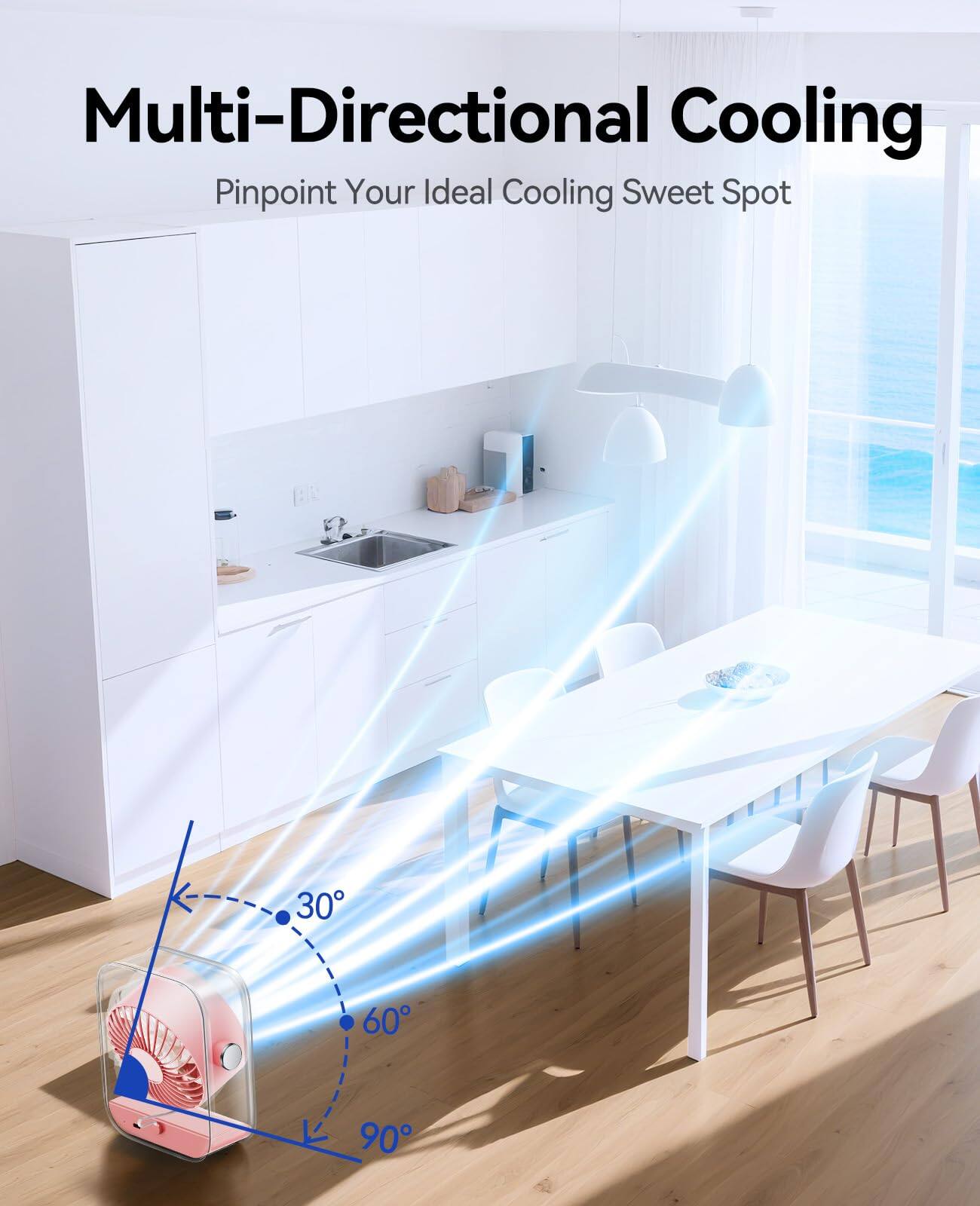 Multi-Directional Cooling  
Pinpoint Your Ideal Cooling Sweet Spot  
30° 60° 90°