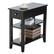 Front. Costway - Costway 3Tier Nightstand Bedside Table Sofa Side End Table w/Double Shelves Drawer - Black.