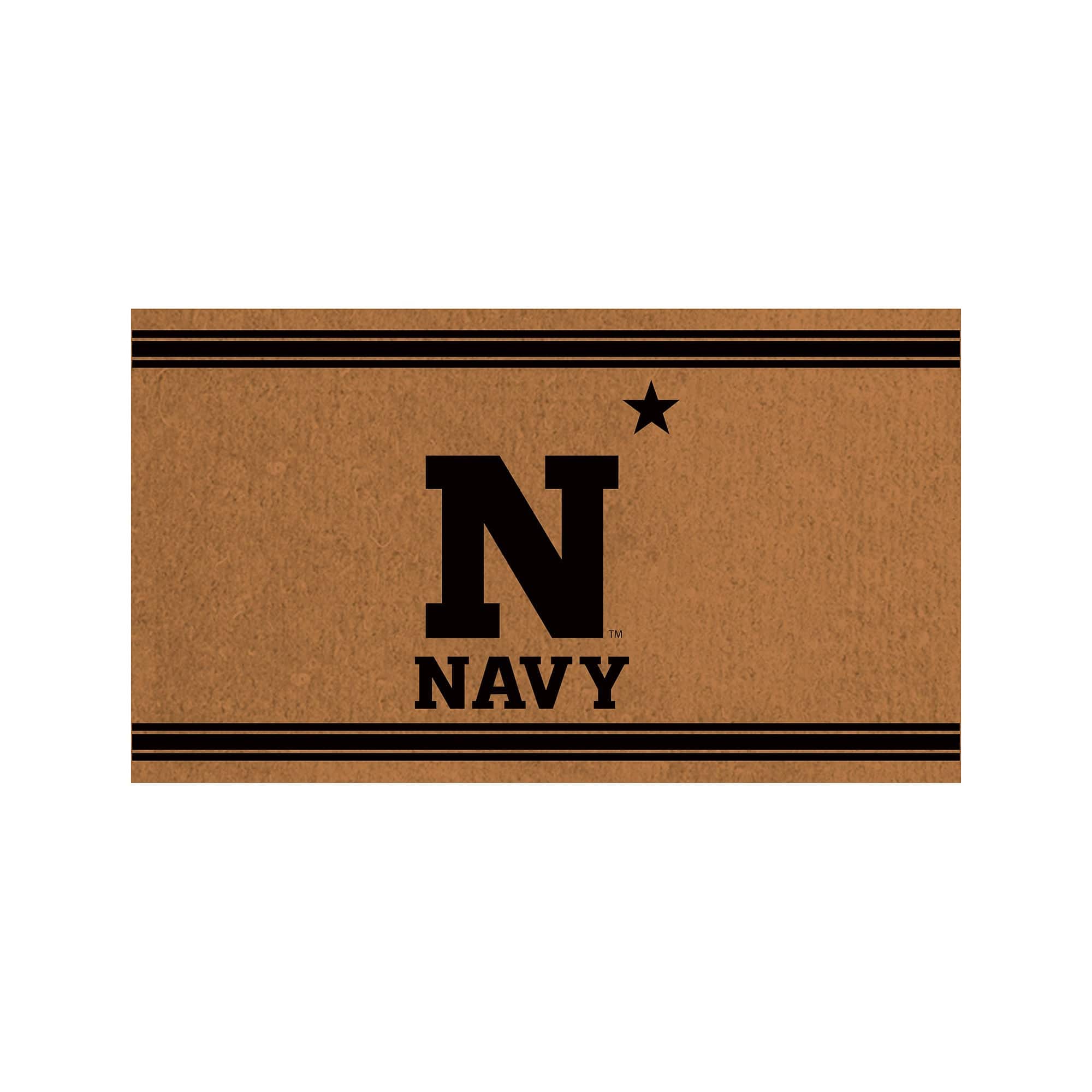 Evergreen Enterprises - Navy Midshipmen 28" x 16" Primary Logo Outdoor Coir Entryway Mat - Multicolor