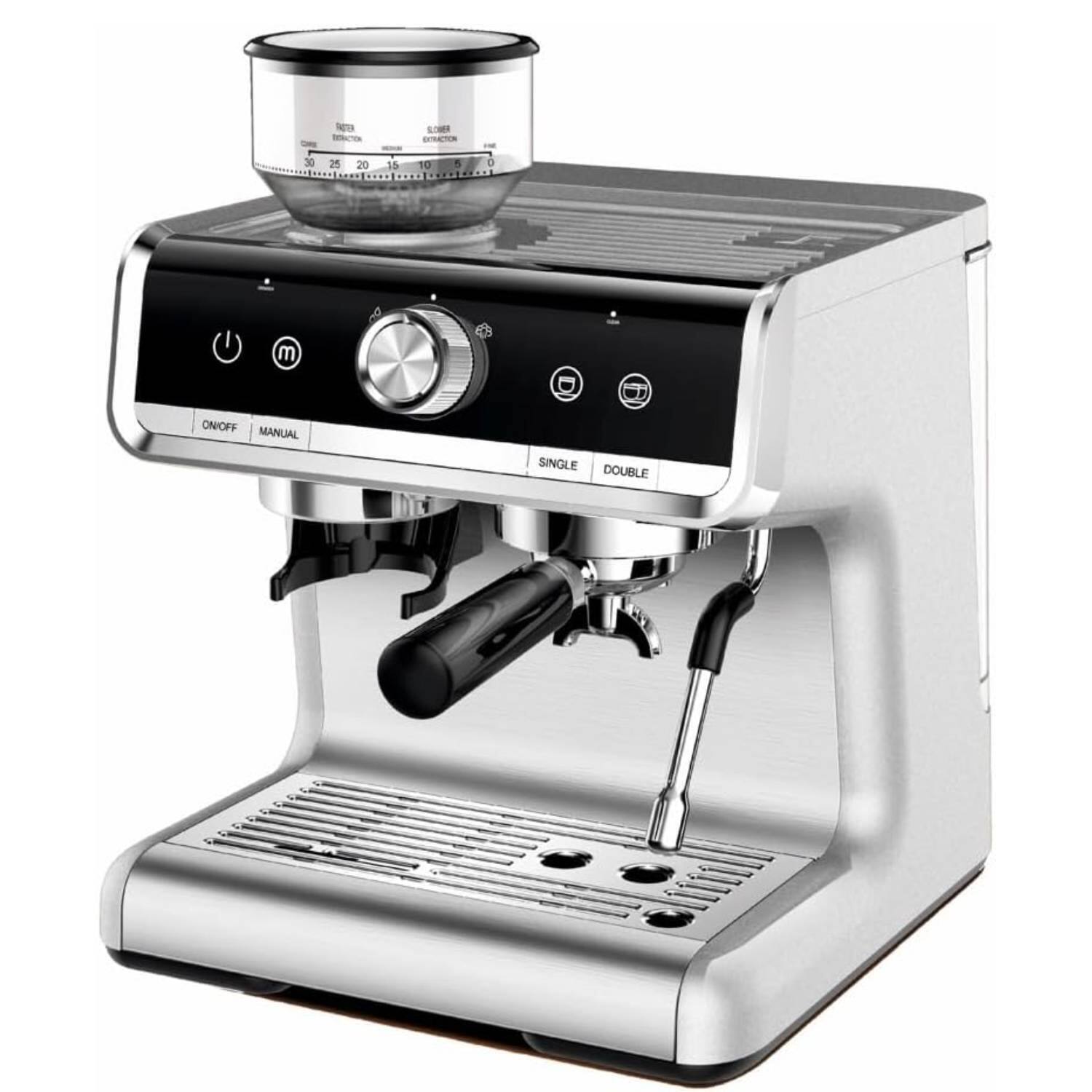 Sure, here is the corrected and grouped text from the image:

- ON/OFF
- MANUAL
- SINGLE
- DOUBLE
- 30 25 20 18 10 5
- D
- m
- ON/OFF
- MANUAL
- SINGLE
- DOUBLE