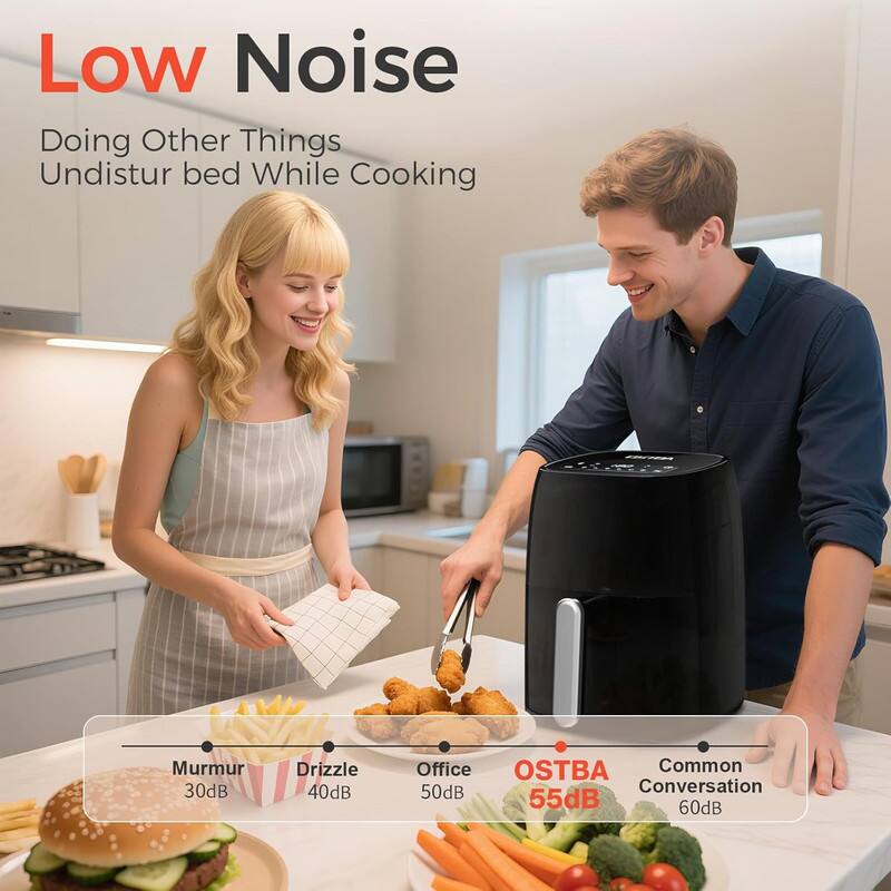 Low Noise  
Doing Other Things Undisturbed While Cooking  

Murmur 30dB  
Drizzle 40dB  
Office 50dB  
OSTBA 55dB  
Common Conversation 60dB