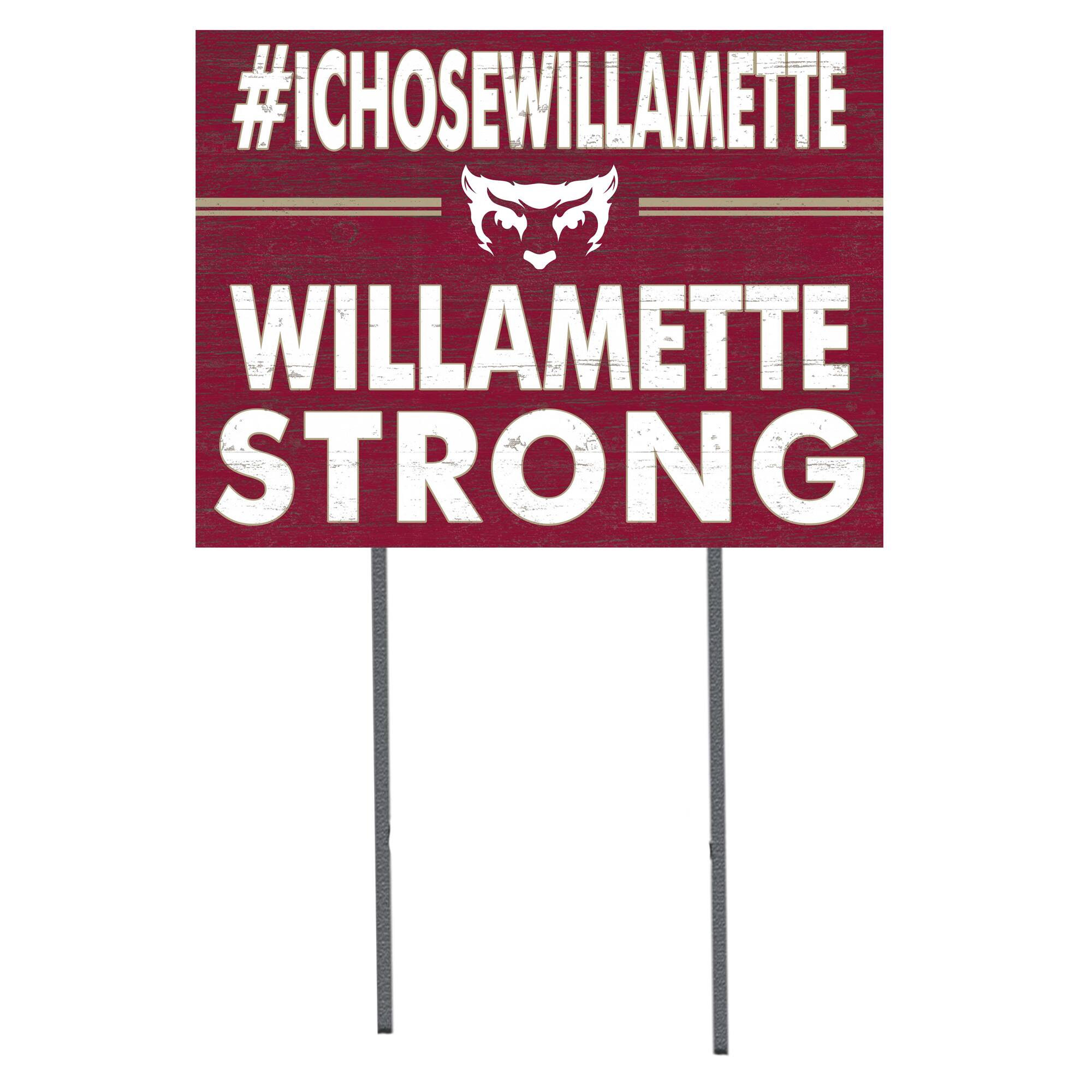 Willamette Bearcats 18'' x 24'' I Chose Lawn Sign