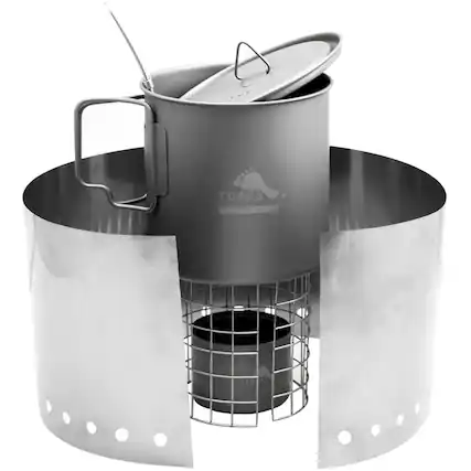 Front. TOAKS - TOAKS Titanium Alcohol Stove Cook System - 650ml - Silver.