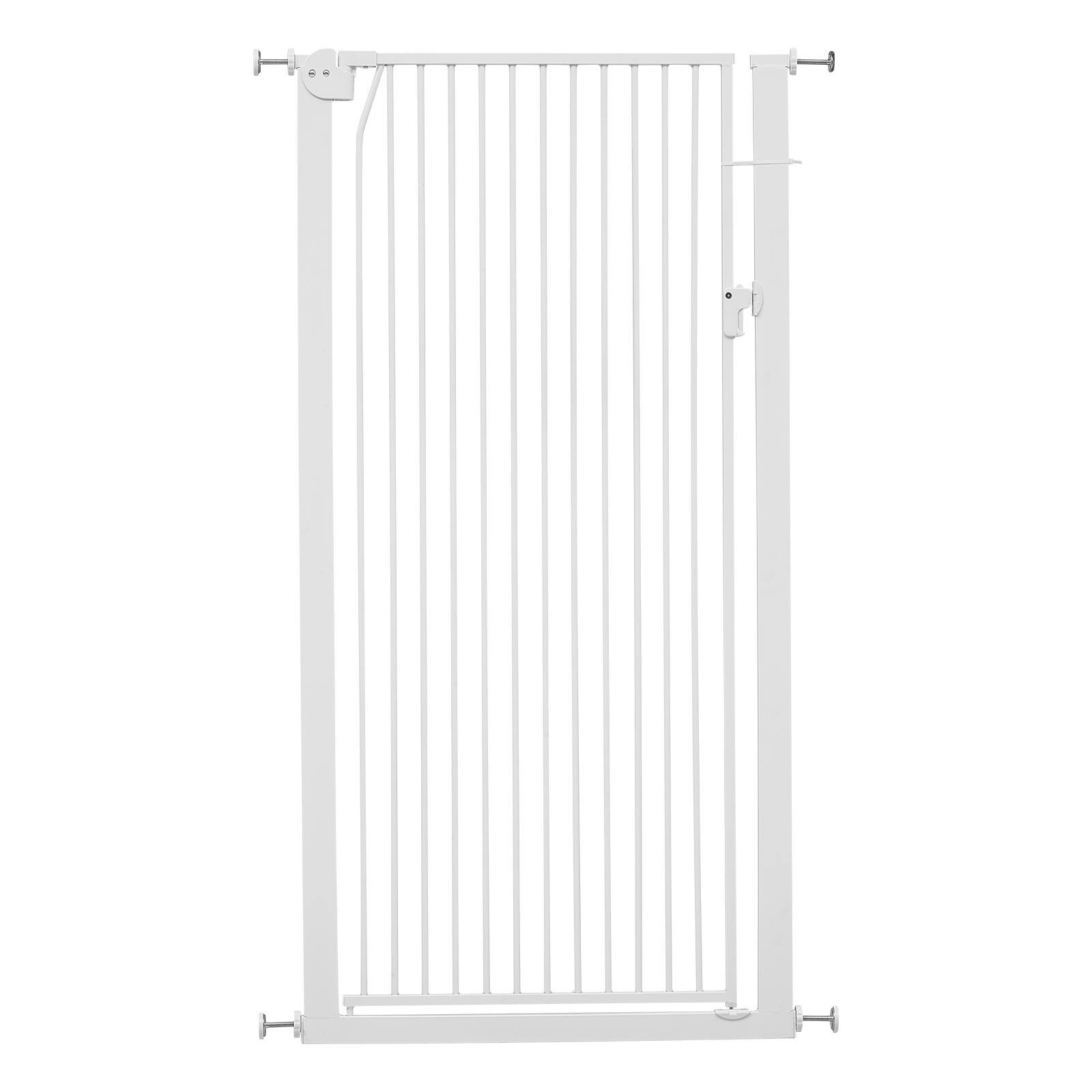 Alt View 5. VEVOR - Extra Tall Pet Gate for Cats, 29-41 in Adjustable Width, 56 in High Dog Gate, with Pressure Mount Kit and Wall Mount Kit - White.