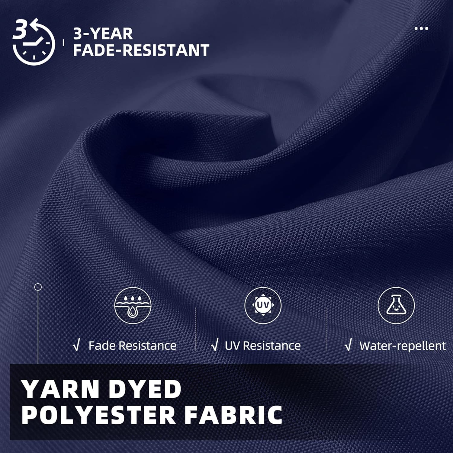 3-YEAR FADE-RESISTANT

YARN DYED POLYESTER FABRIC

- Fade Resistance
- UV Resistance
- Water-repellent