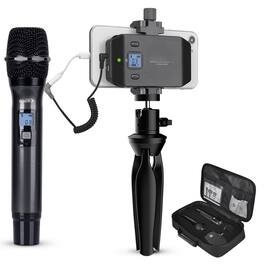 Earthley Blooms - Cvm Wireless Microphone System Handheld Interview With Flexible Combination Grip For Smartphone Camera Video - Default