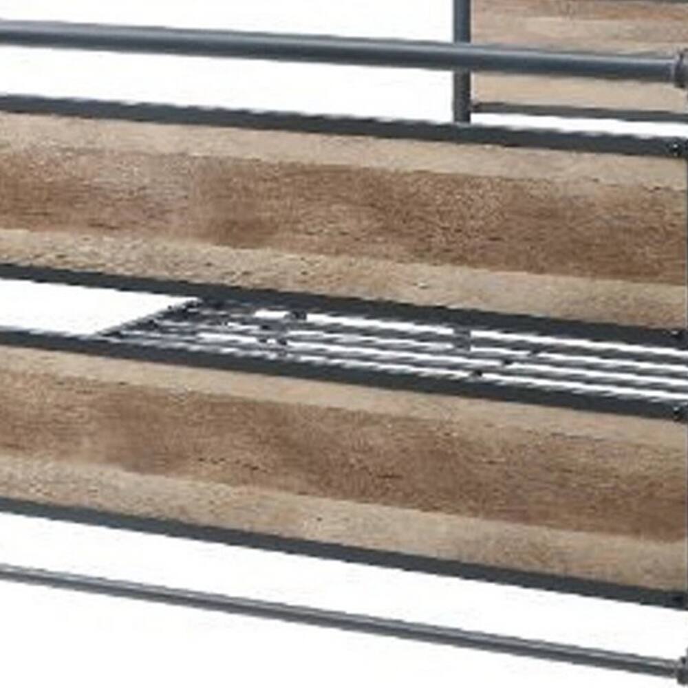 Alt View 1. Manhattan Lane - Metal Framed Full Bed - Brown and Gray.
