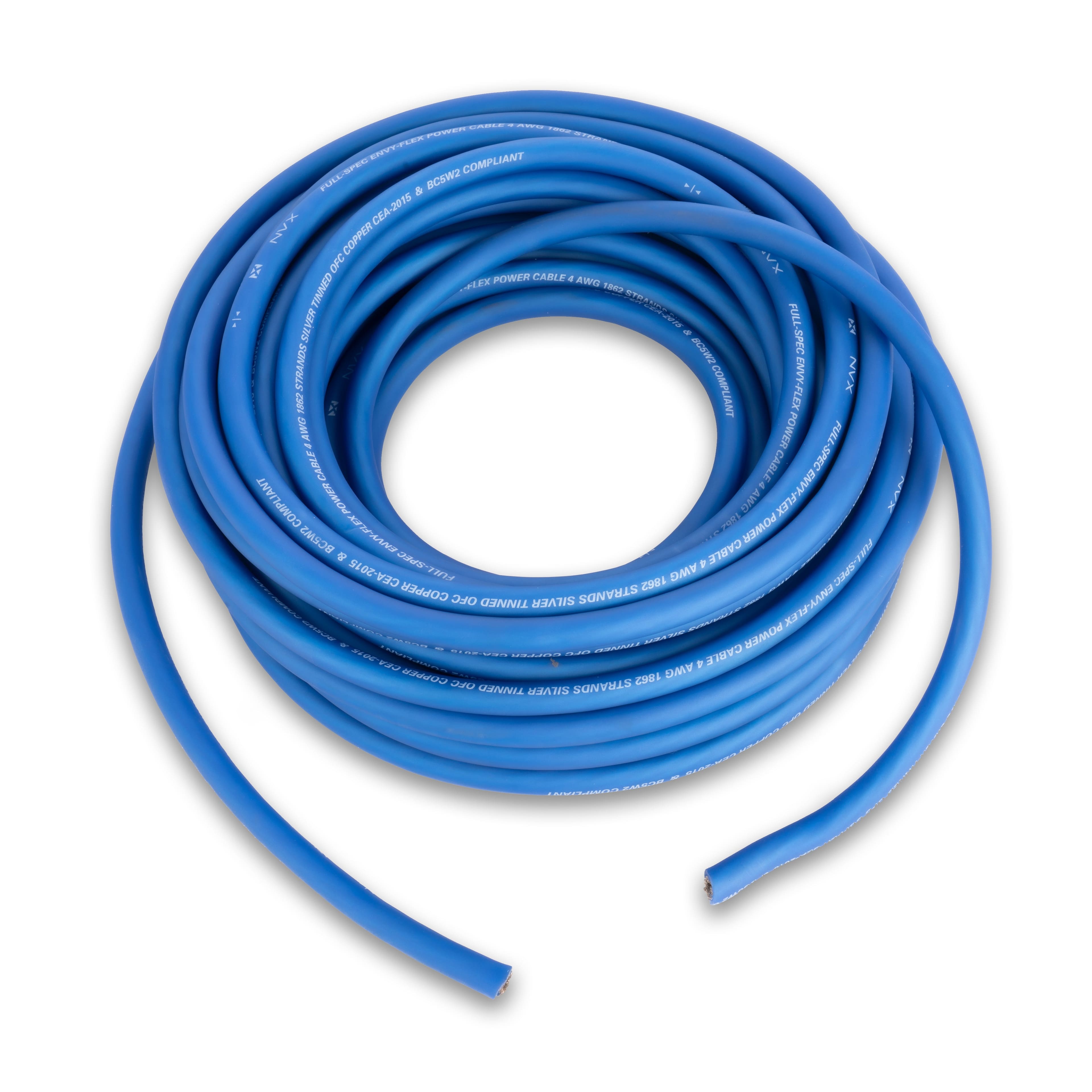NVX - XW4BL20 100% TINNED OFC Power and Ground True AWG Wire (Blue, 4 Gauge 20FT) Title price history on PriceWatchPro