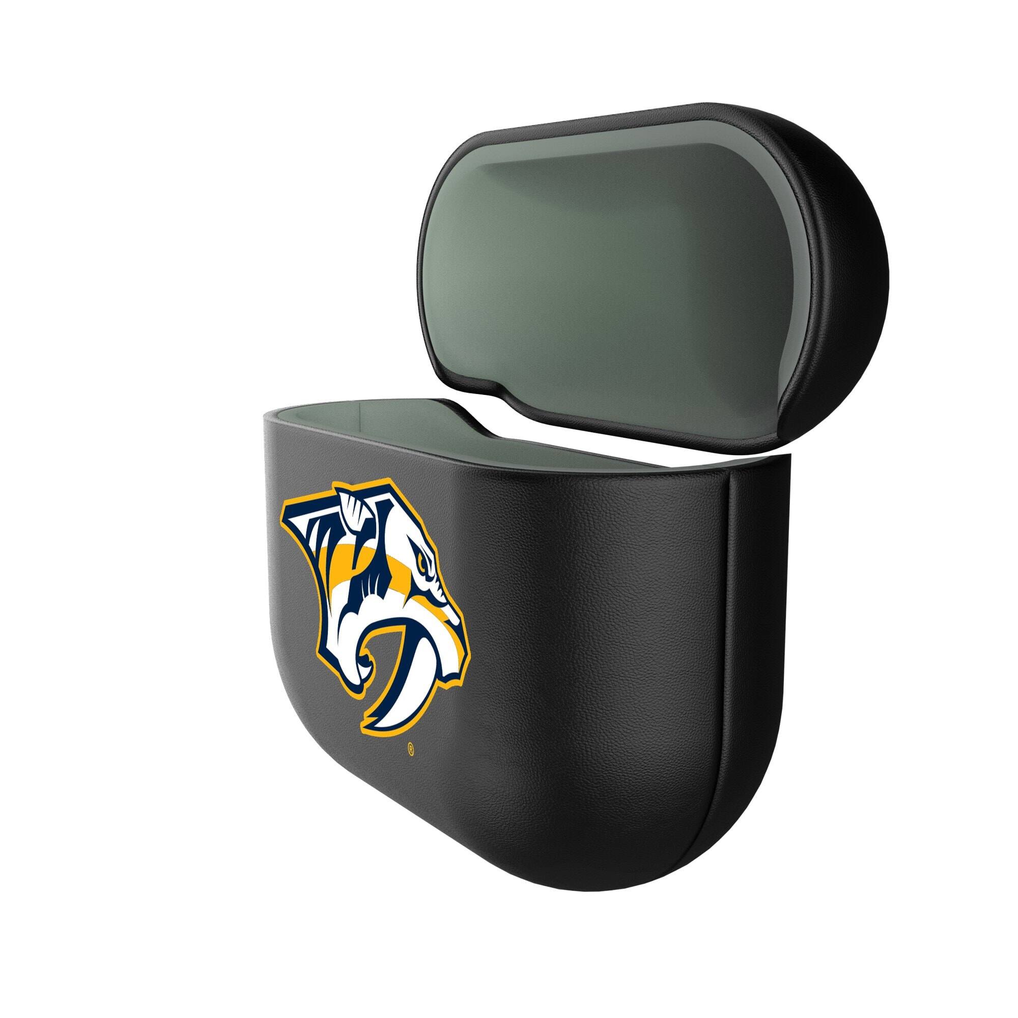 Alt View 1. Keyscaper - Nashville Predators Nashville Predators Insignia AirPods 4th Generation Case Cover - No Size - Black.