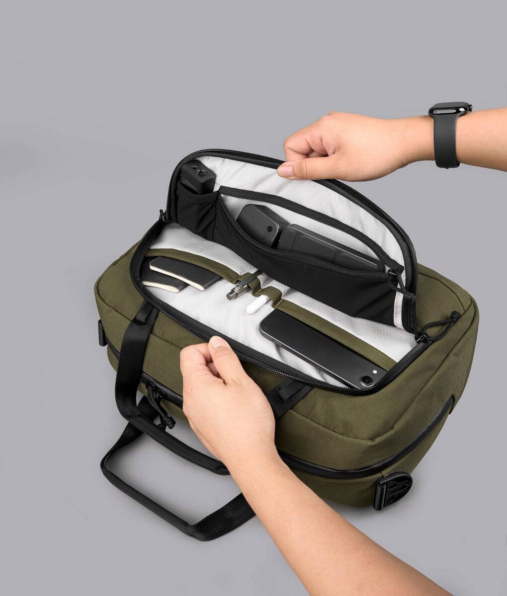Alt View 7. ALPAKA - Bravo Brief for 14" Laptop with Detachable Shoulder Strap and Luggage Pass-Through - Green.