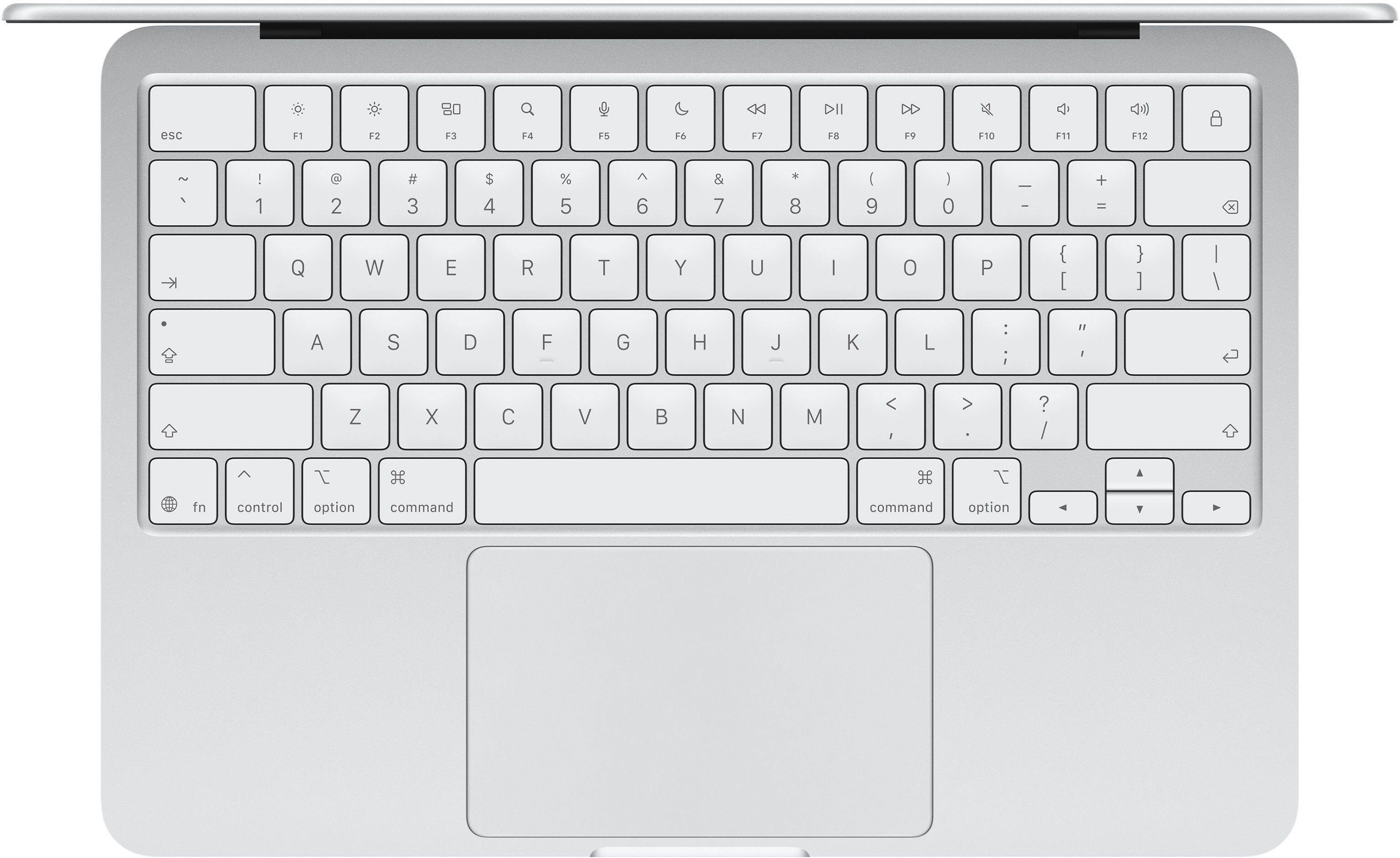 K DII DD x 4 ) esc F1 F2 F3 F4 F5 F6 F7 FB F9 F10 F11 F12 ~ I ! 1 @ 2 # 3 $ 4 % 5 6 & 7 * 8 ( 9 ) 0 - I + - x Q W E R T Y U I O P { [ } ] | / A S D F G H J K L : ; 12 1 Z X C V B N M < 1 > . ? / I H H  A fn control option command command option 4 Y A