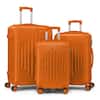 Front. Winado - 3 Piece 20" 24" 28" Carry On Luggage Set Spinner Wheels Trolley Hardside Suitcase Sets with TSA Lock for Travel Business - Orange.