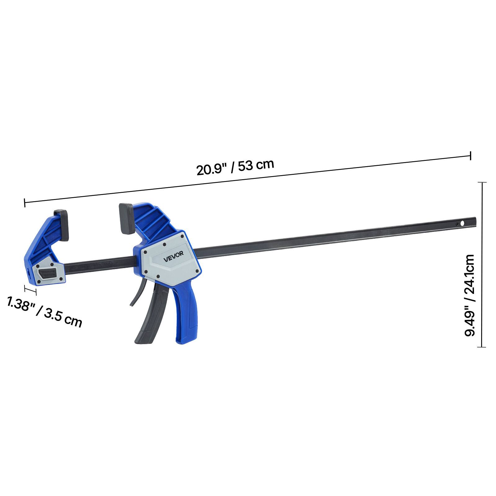 20.9" / 53 cm  
1.38" / 3.5 cm  
VEVOR  
9.49" / 24.1 cm
