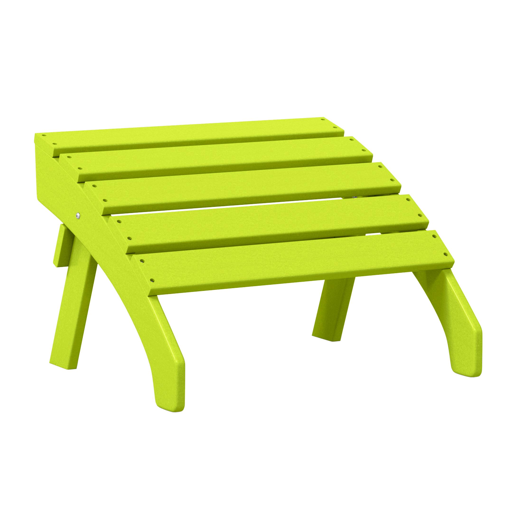 Alt View 3. WestinTrends - WestinTrends Dylan Outdoor Adirondack Chair With Ottoman And Side Table 5-Piece Set - Lime.