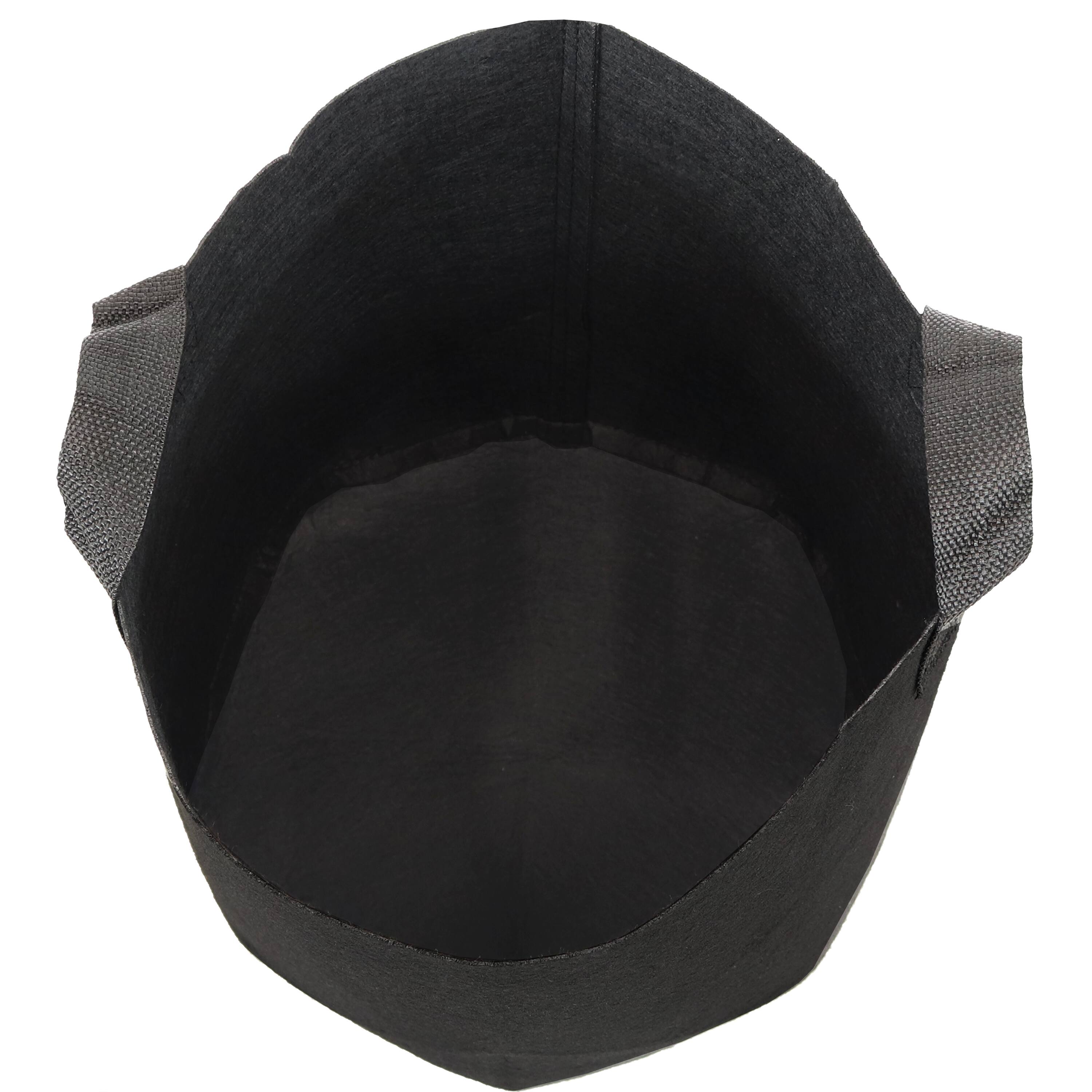 Alt View 5. Sunnydaze - Nonwoven Polypropylene Fabric Grow Bag with Handles - 3 gallon - Black.