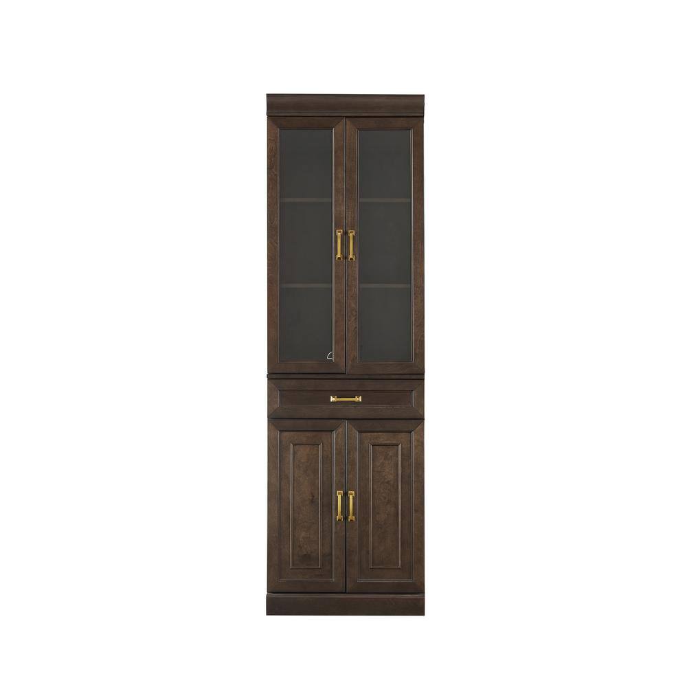 Alt View 2. Crosley Furniture - Stanton Glass Door Kitchen Storage Pantry Cabinet - Coffee.