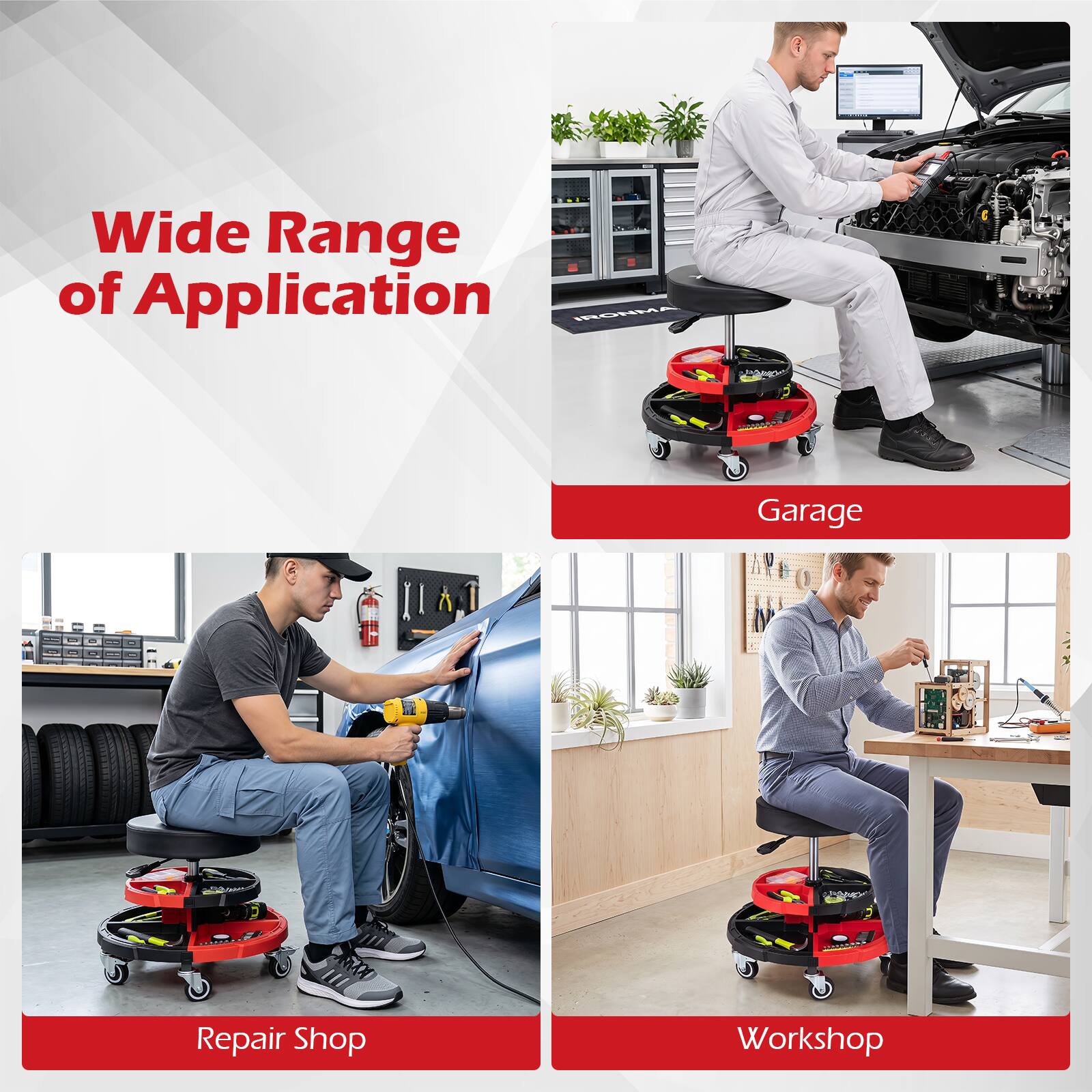 Wide Range of Application

Garage

Repair Shop

Workshop