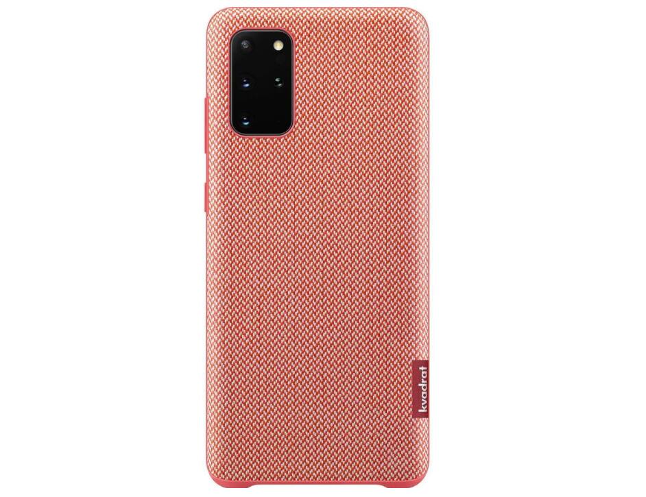 Front. Samsung - Samsung Kvadrat Cover for Galaxy S20+ 5G | Color: Red - red.