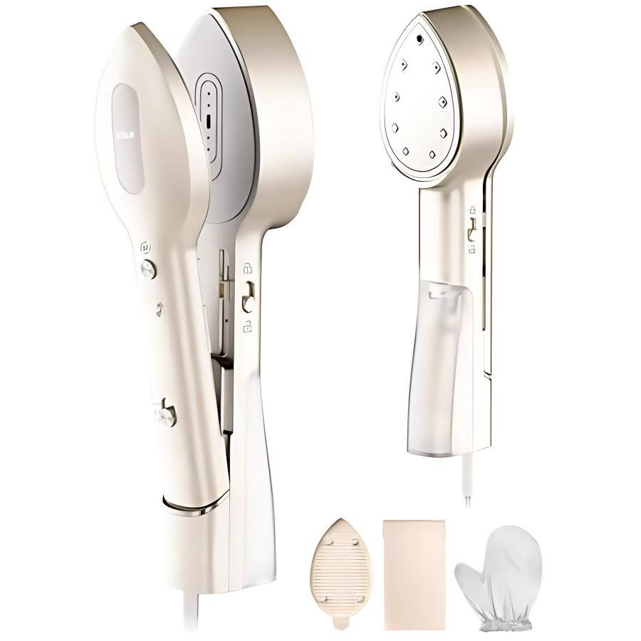 Front. Luckbyte - 3 in 1 Dual Voltage Clothes Steamer for Home and Travel with Multiple Fabric Settings - Beige.