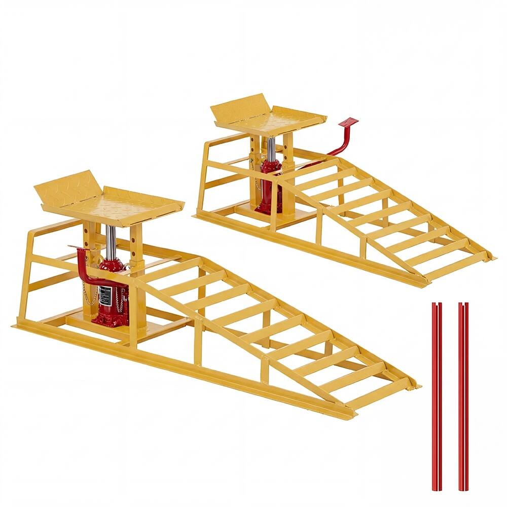 Front. Ropilly - Loheer 5 Ton Hydraulic Car Ramps with Pedal, Heavy Duty Truck Service Ramps 10000 lbs, Adjustable Auto Lift Ramps 2 Pack.