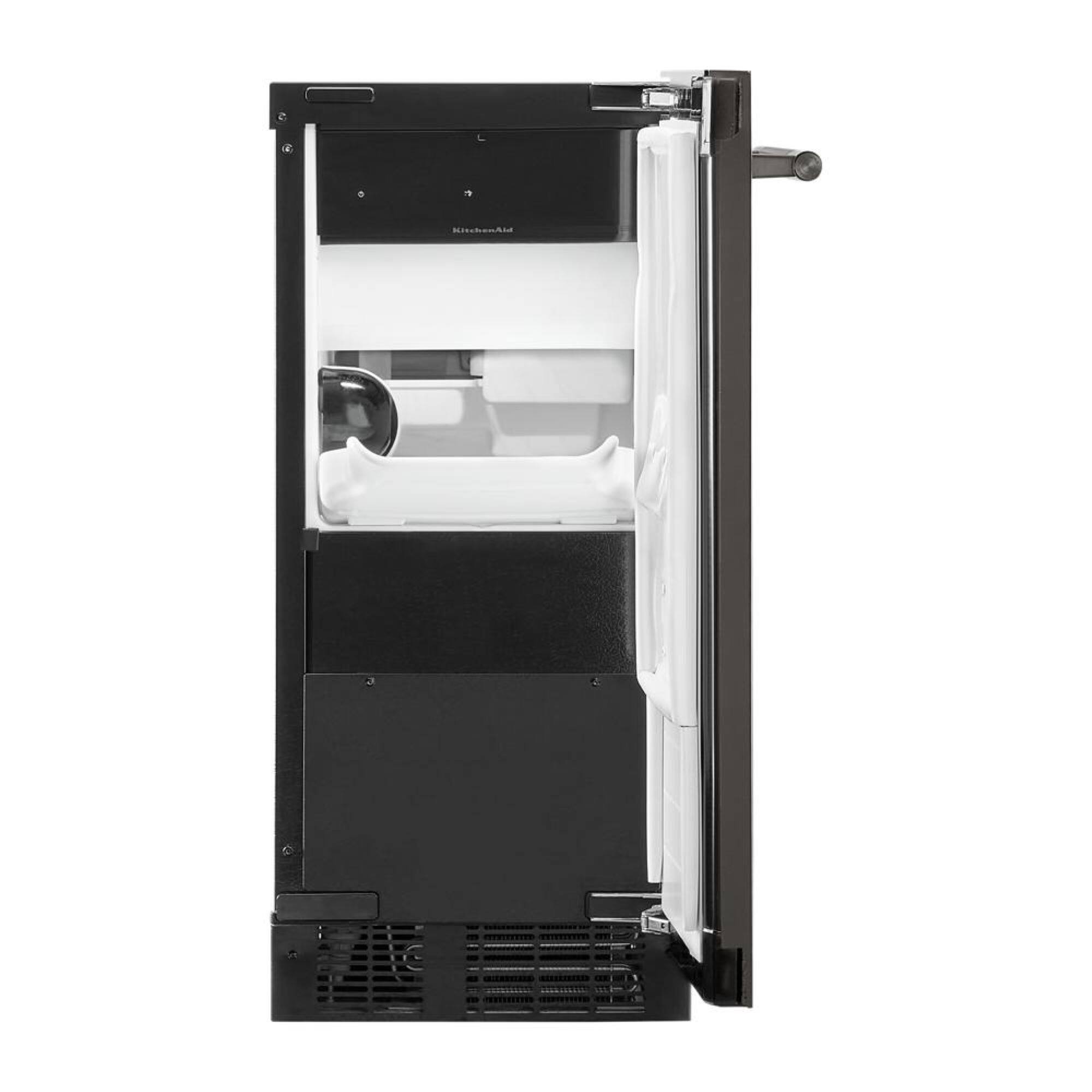 Alt View 1. KitchenAid - 15" 25-Lb. Ice Maker - Black Ore.