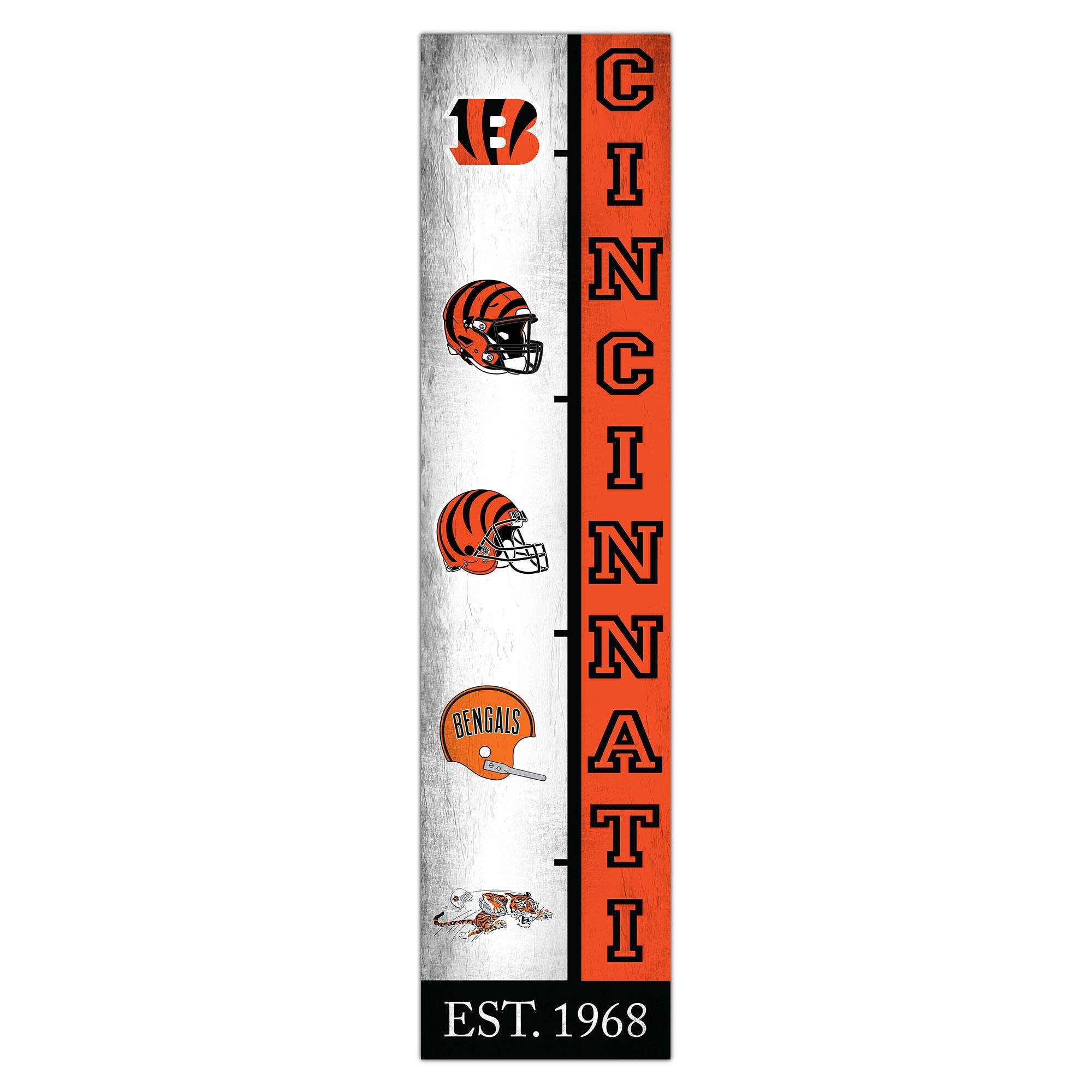 Cincinnati Bengals 6" x 24" Progression Wood Sign