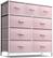 Front. Sorbus - Sorbus 9 Drawers Dresser - Furniture Storage for Bedroom, Closet, and More - Steel Frame, Wood Top, Fabric Bins - Pink.