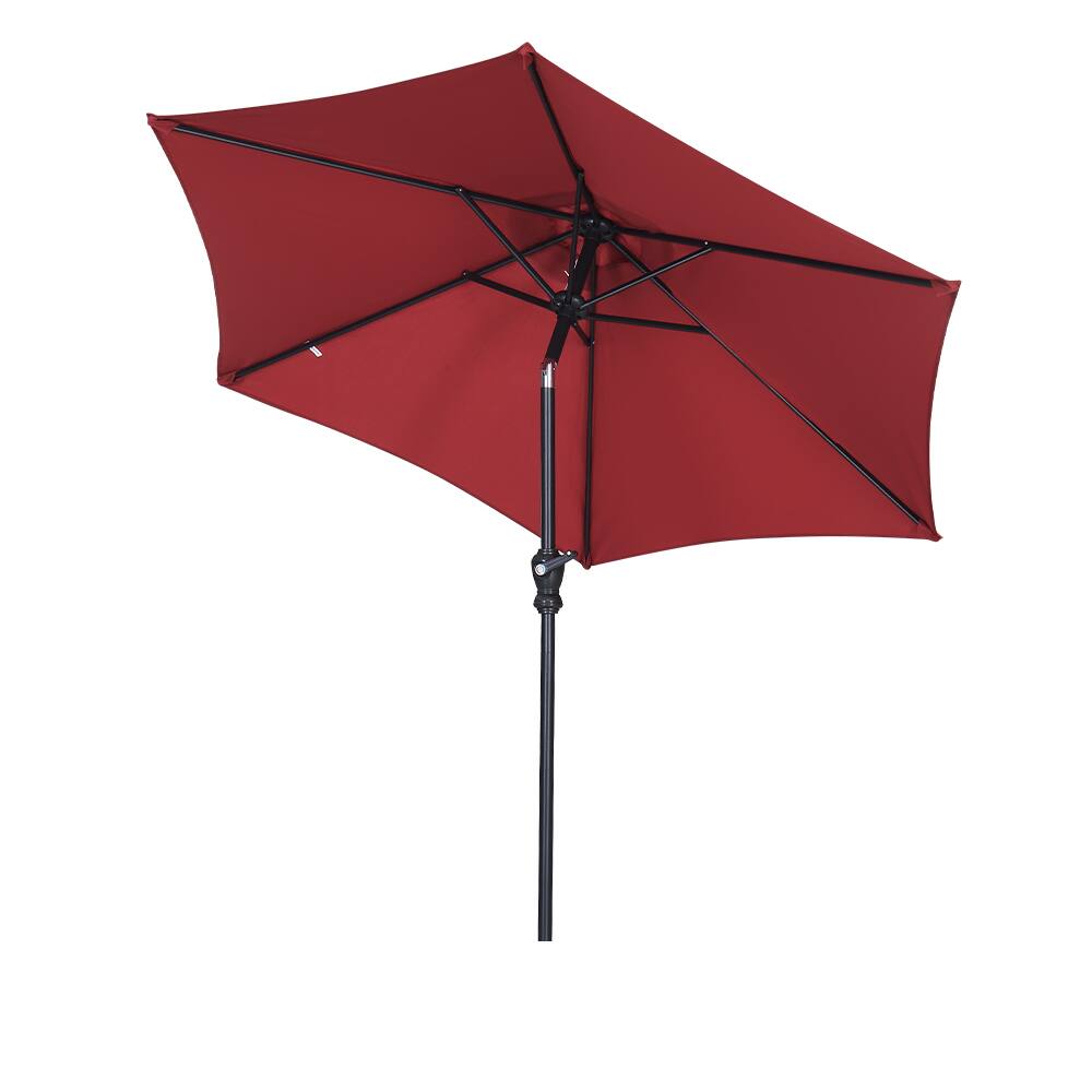 Left. Ainfox - Ainfox 7.5ft Patio Umbrella Without Lights - Red.