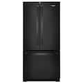 Whirlpool - 33 in. Wide 22 cu. ft. French Door Refrigerator with Humidity-Controlled Crispers - Black